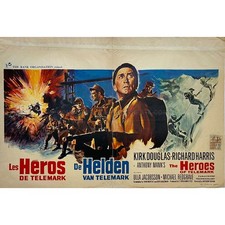 LES HEROS DE TELEMARK Affiche de film  - 35x55 cm. - 1966 - Anthony Mann, Kirk D