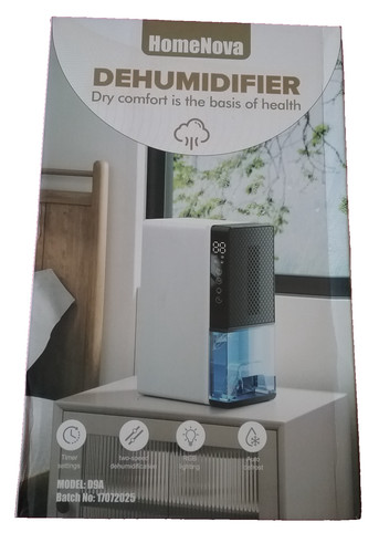 HomeNova Dehumidifier Model D9A 2300ml Tank Timer Function RGB Lighting  (BNIB)