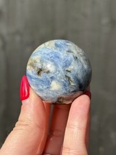Blue Kyanite Sphere Crystal Polished Gemstone Flashy 42mm