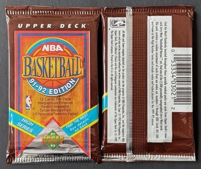 Upper Deck 1991 NBA High Series - 1 Pack Sealed - 12 Cards Michael Jordan, Magic