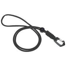 Badge Lanyard 18.8 Inch, Necklace Keychain Cord Metal Clasp Hook, Black