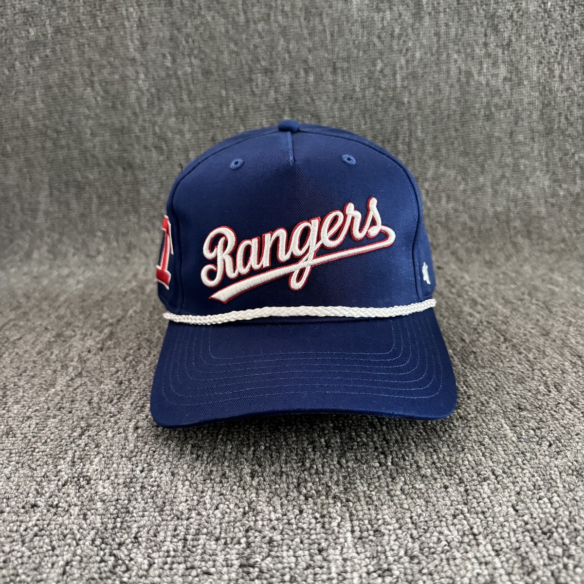 '47 Brand Texas Rangers MLB Script Rope Snapback Blue Hat