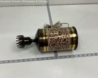 Unbranded Brown Gold Beige Floral Pattern Metal Table Lamp Vintage Style — photo 4