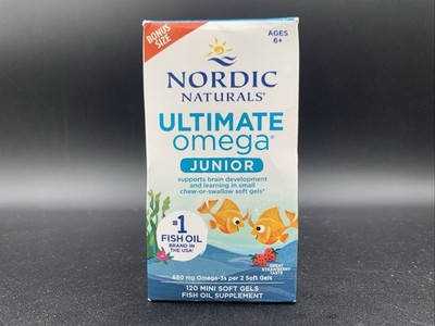 Nordic Naturals Ultimate Omega Junior Kids Fish Oil Strawberry EXP 09/28