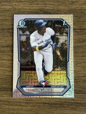 2026 Bowman Juan Sanchez 1st Chrome Mojo Refractor BCP-25 Toronto Blue Jays