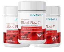 Juvenon BloodFlow-7 Nitric Oxide Supplement with Nitrosigine 180 Capsules