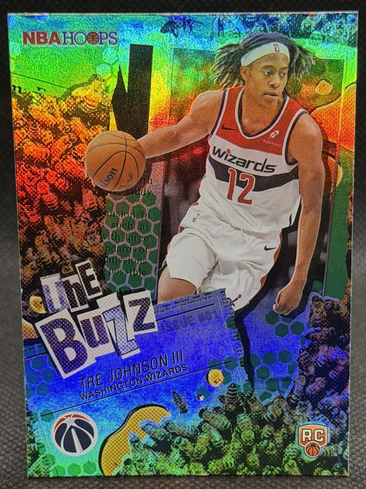 Tre Johnson III RC 2025-26 NBA Hoops The Buzz Green Hoops  #TB-6