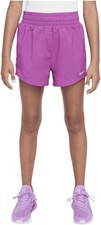 Nike Girls' Dri-fit One Woven High-Waisted Training Shorts Pink Size L