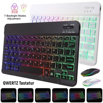 Beleuchtet QWERTZ Tastatur Maus für Huawei MatePad 11 SE T10 Honor Pad X9 X8 Pro