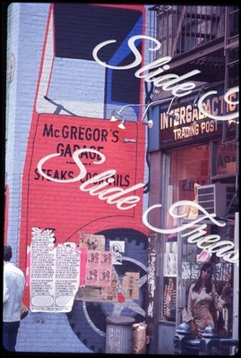 New York City Mural McGregors Garage Intergalatic Trading Post 35mm Slide 1960s