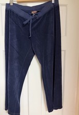 Vintage Juicy Couture Drawstring Navy Blue Terry Cloth Jogger PantWM LG 90s Y2K