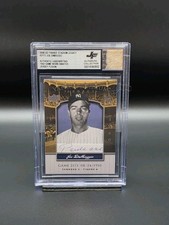 2008 Joe DiMaggio UD Yankee Stadium Handwriting / Game Used Swatch 1942 JF