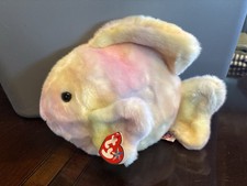 Ty Beanie Buddy Coral Fish Plush Pastel Tie Dye With Tag