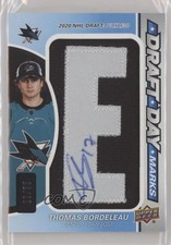 2022-23 Upper Deck SP Game Used Draft Day Marks 29/35 Thomas Bordeleau Auto 1o7y