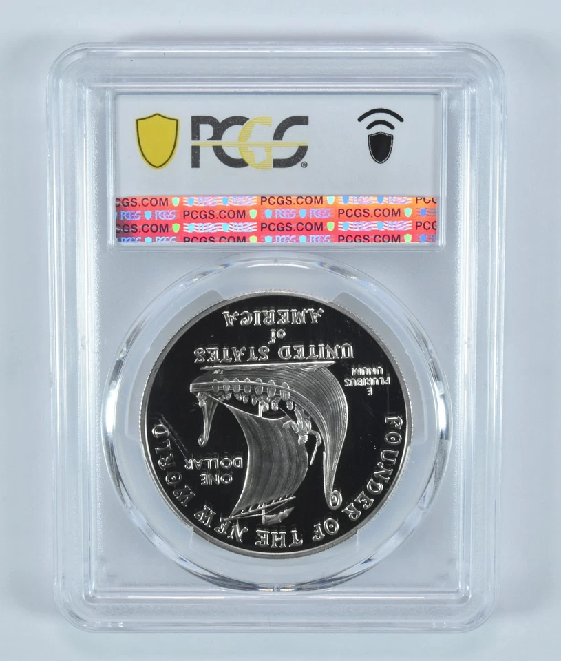 2000-P Leif Ericson Commemorative Dollar PR69 DCAM PCGS Blue Label *2592 - Image 2 of 4