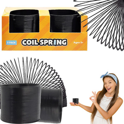 Black Metal Coil Spring, Goody Bag Fillers, Party Favor for Kids, Variety of 2.4