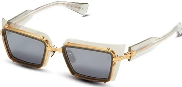 NUEVAS GAFAS DE SOL BALMAIN ADMIRABLES BPS-130B UNISEX GRIS CRISTAL/DORADO/100% AUTÉNTICAS Foto 4 de 4