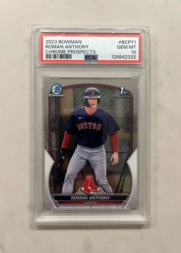 PSA 10 - Roman Anthony 1st Bowman Chrome Prospects #BCP-71 Red Sox RC GEM