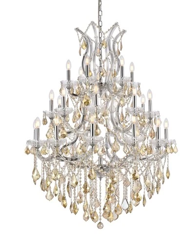Elegant Lighting Maria Theresa 38" 28 Light Royal Crystal Chandelier - Picture 3 of 9