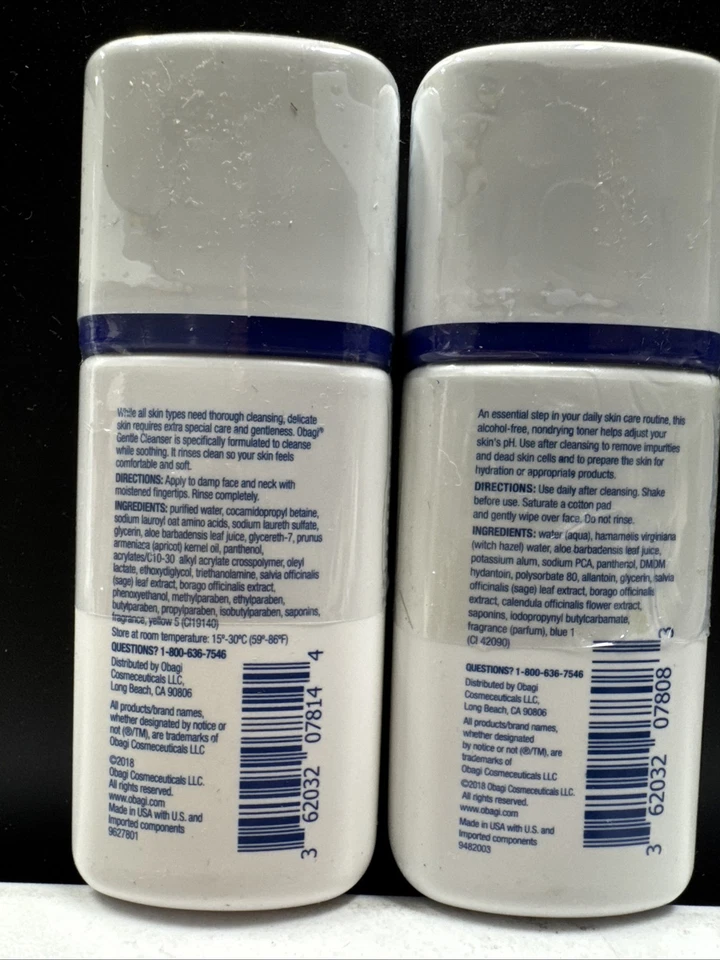 Limpiador de piel suave/delicado Obagi Nu-Derm #1 y tónico de piel #2 2 fl oz/60 ml/ea. Foto 4 de 4