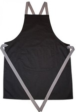 Latzsch&uuml;rze Apron with Grey Ties Crossover, 71 x 91 cm | Dennys London | DP130