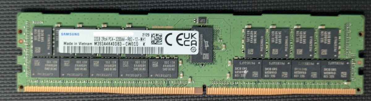 Samsung DDR4 SDRAM Network Server 32 GB Capacity per Module Memory