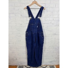 Pointer Brand Denim Overalls Mens 38x27 Blue Carpenter Wide Leg Bib Pants