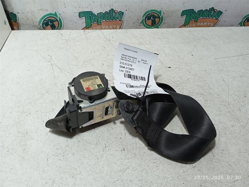 Seat Belt Front Bucket Driver Retractor Fits 06-10 BMW 550i 3862167 Foto 2 de 4