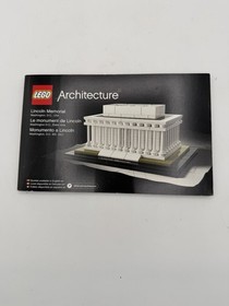 Lego Architecture Lincoln Memorial Instruction Manual for Set 21022