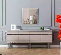 Wohnzimmer Beige Sideboard Spiegel Design MöBel Konsole Holz Designer