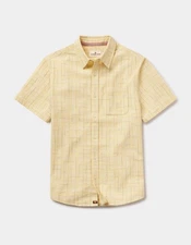 Normal Brand Freshwater Button Up Shirt Sunglow Dobby Yellow Size Large