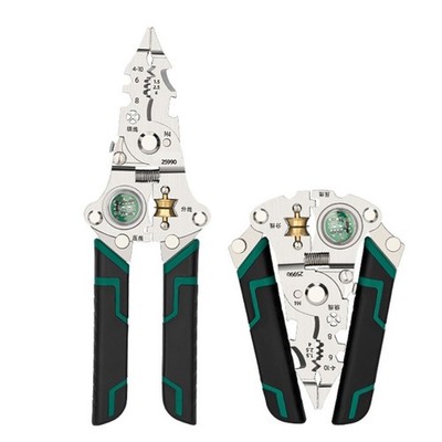 Electrician Folding Pliers Wire Strippers With Cutter And Voltage Tester Tool