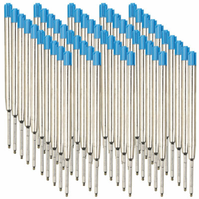 PEARL Kuliminen: 50er-Set Kugelschreiber-Minen, blau, Stärke B (Ersatzminen)