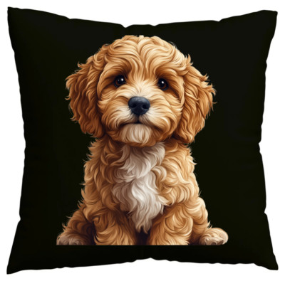 Kissenbezug Golden Doodle Hunderasse Golden Doodle Hundeschule Go Schwarz 402997