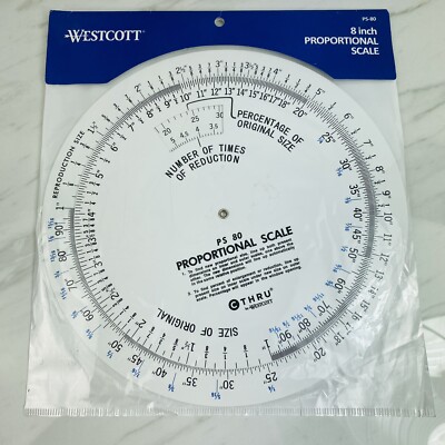 Westcott 6" Proportional Measuring Scale, White, (PS-79