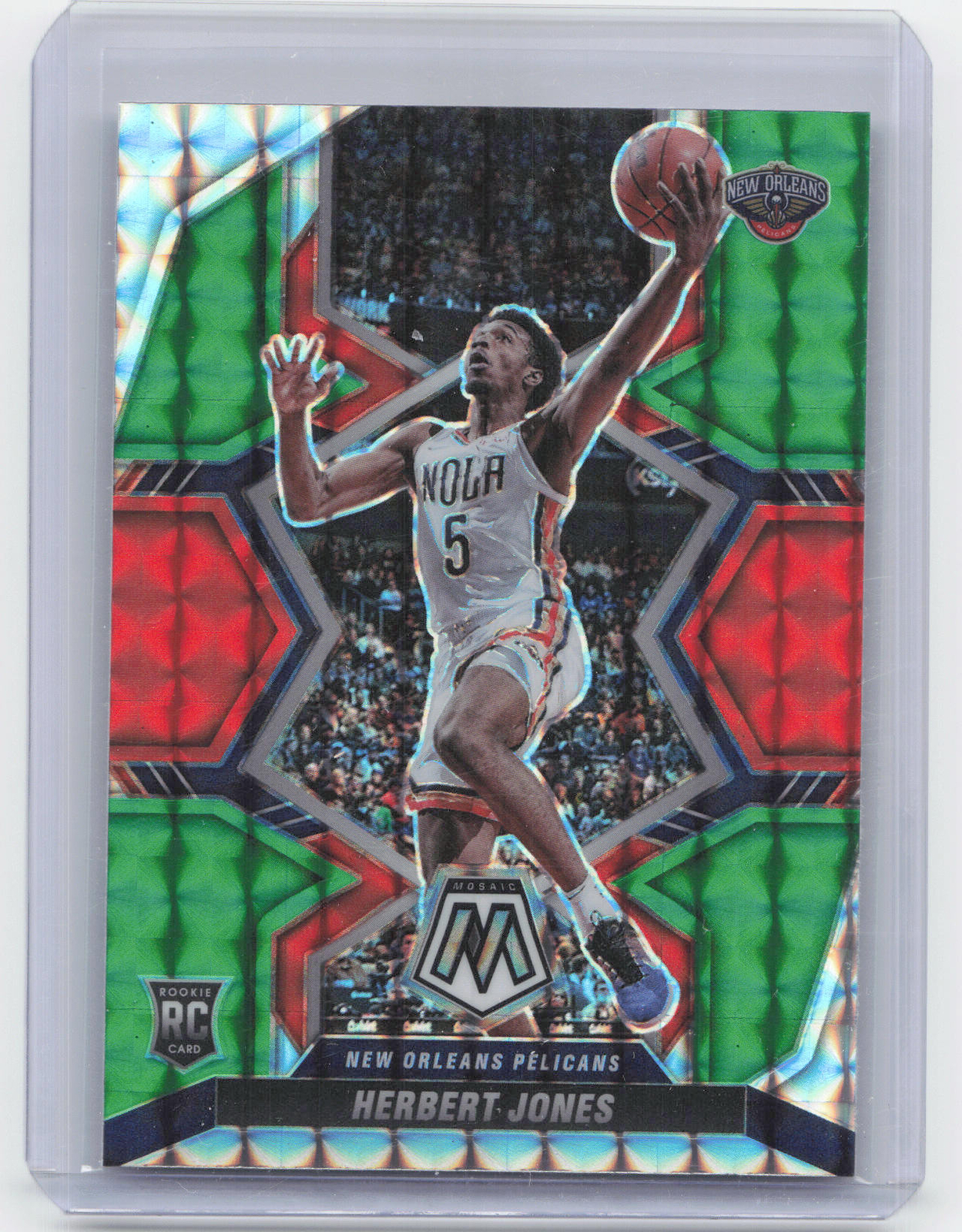 2021-22 Panini Mosaic #231 Herbert Jones Choice Red & Green