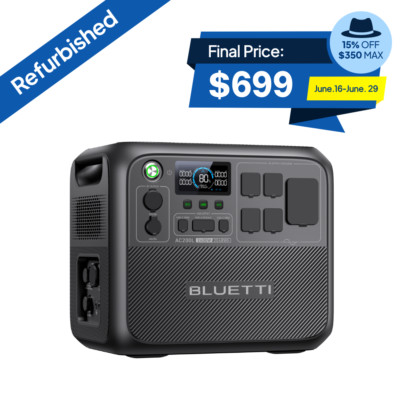 BLUETTI AC200L 2048Wh 2400W Power Station 28hrs On-load for Refrigerator(150W)