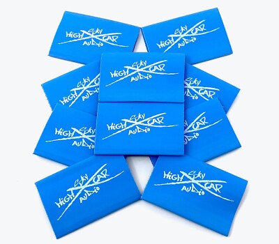 (10) 2/0 or 1/0 Gauge BLUE 1.5'' x 2'' Heat Shrink Tube 4 Ring Terminals Tubing
