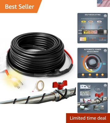 Advanced Self-Regulating Pipe Heat Cable - Efficient Freeze Protection at -40°F