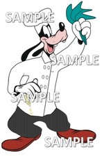 Disney World Chef Mickey's Restaurant Goofy Twirling Napkin Scrapbook Piece