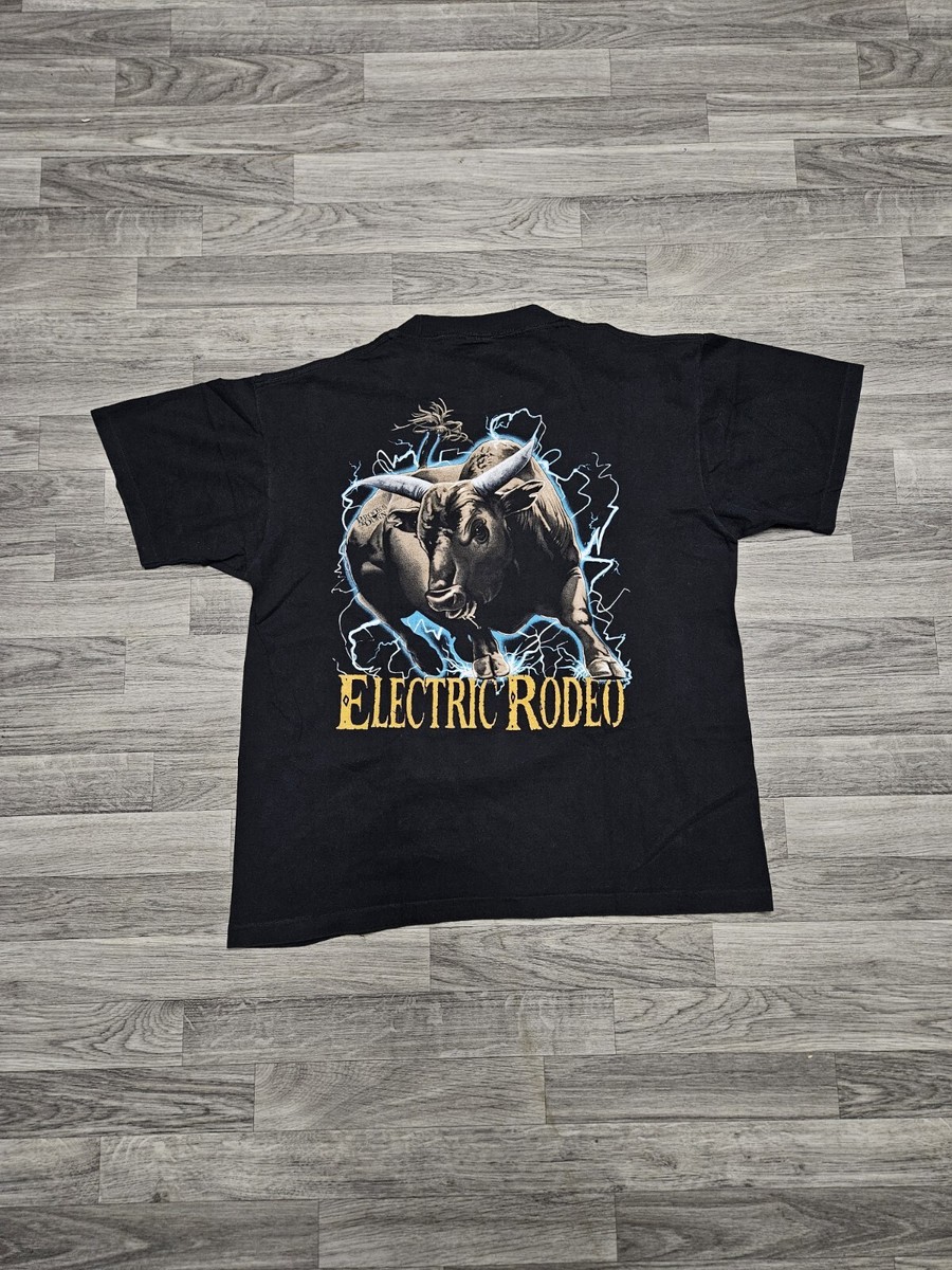 Vintage 90's Brooks Dunn Electric Rodeo T-Shirt Large Single Stitch USA  Made