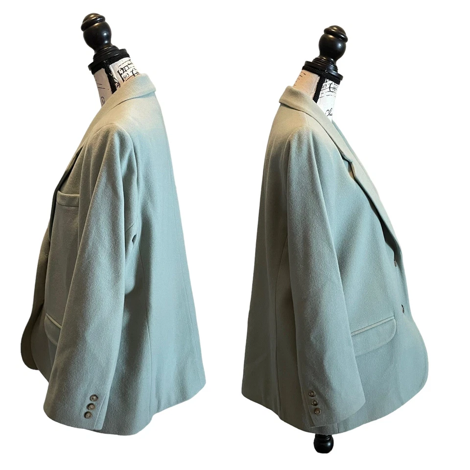 Traje Blazer Chaqueta Eddie Bauer Lana Verde Salvia Talla Grande Nuevo con Etiquetas #N-069 Oficina Foto 3 de 4