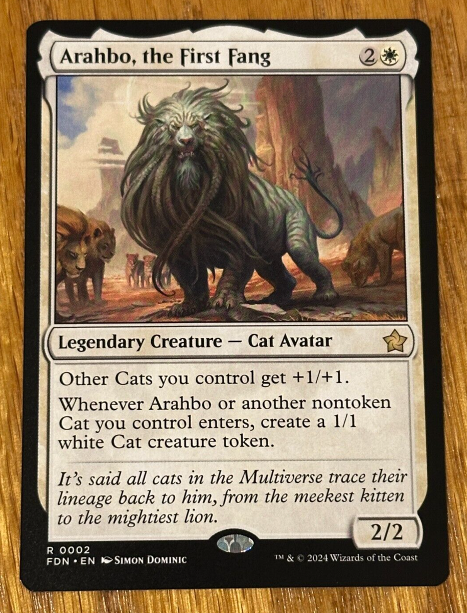 mtg foundations cat cards MTG Foundations, Arahbo, the First Fang