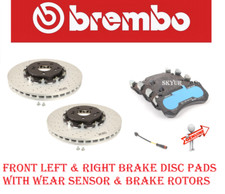 Front Brake Disc Rotors & Brake Pads W/Sensor For Mercedes AMGGT,C63,CLS63,E63