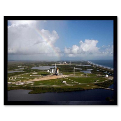 Launch Pads Shuttle Space Rocket 12X16 Inch Framed Art Print