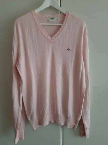 THOMAS BURBERRY V NECK JUMPER PALE PINK SIZE: L | eBay