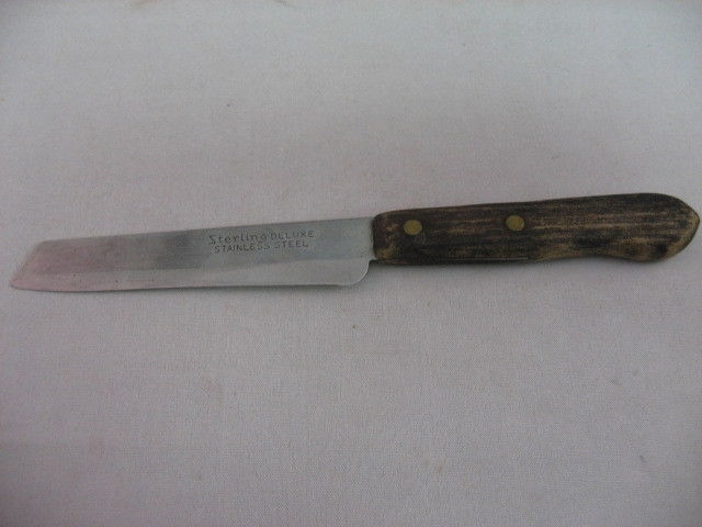 Stainless Steel Wood Handle Blunt Tip