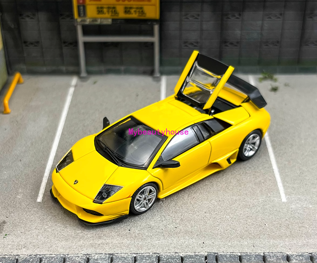 1:64 Scale Yellow Lamborghini Murcielago LP640 Diecast Metal Sports Car Model