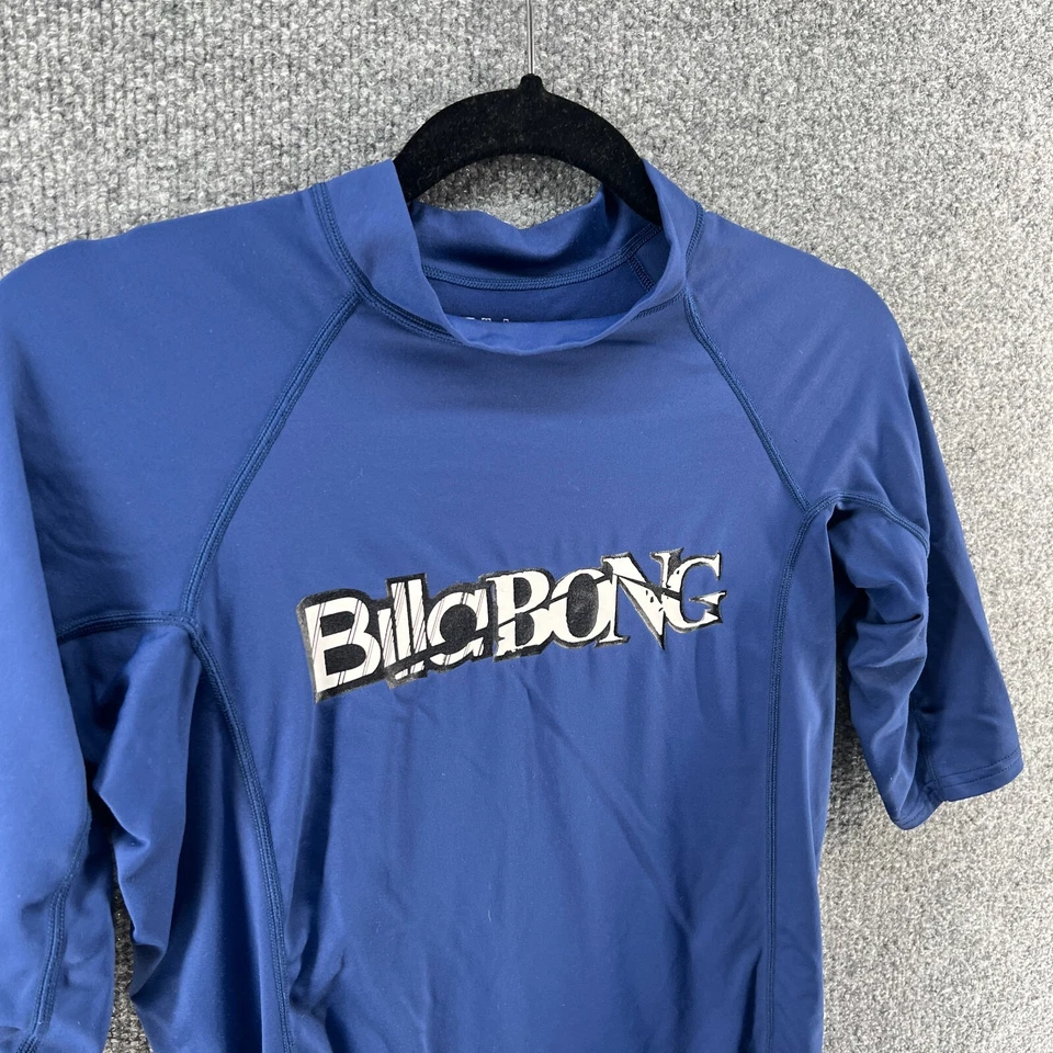 Camisa de Natación Billabong Rashguard Niños Jóvenes Grande Azul Manga Corta Surf Natación Foto 3 de 4