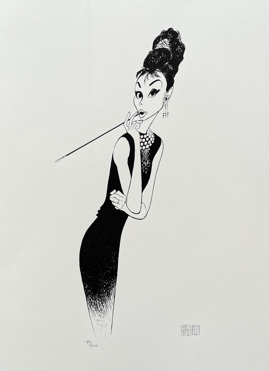 アート・デザイン・音楽 the Audrey Hepburn AL HIRSCHFELD AUDREY HEPBURN Facsimile Signed Limited Edition